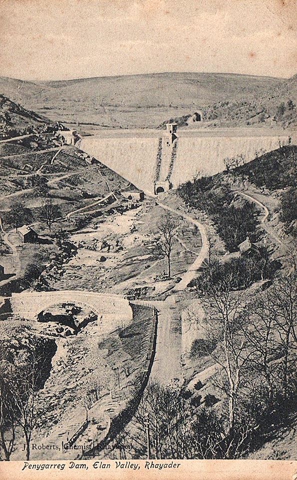 Old Postcard of Pen y Garreg Dam